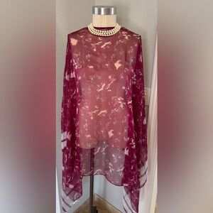 Charming Charlie Large Sheer Scarf 31” x 70”